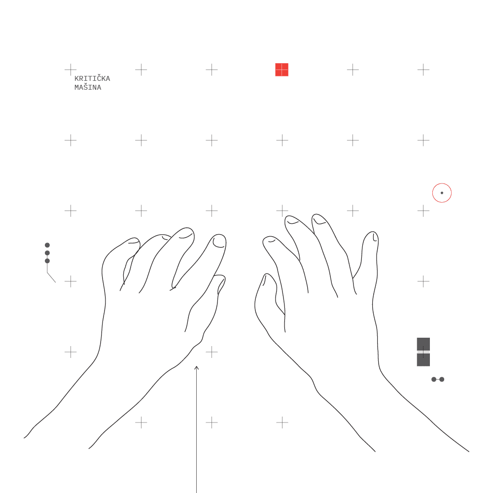 ilustracija - ruke iznad tastature